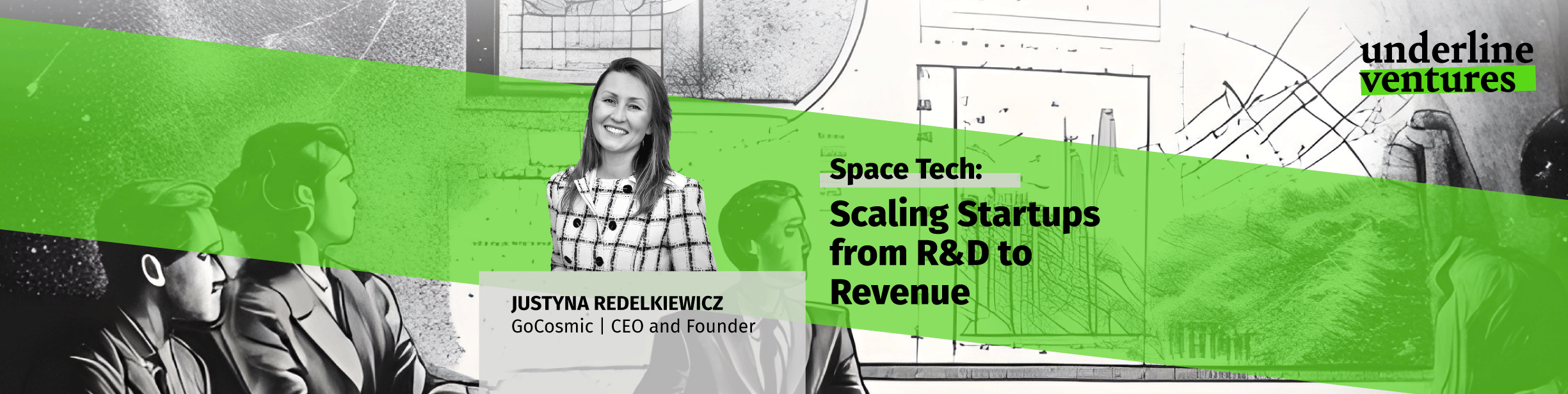 Visual illustrating Justyna Redelkiewicz from GoCosmic